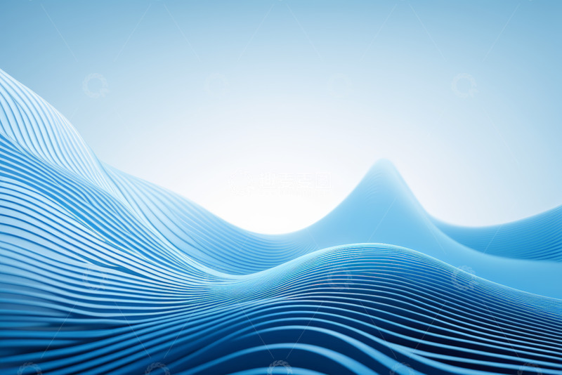 高清大图下载【趣麦麦图】蓝色抽象线条背景图