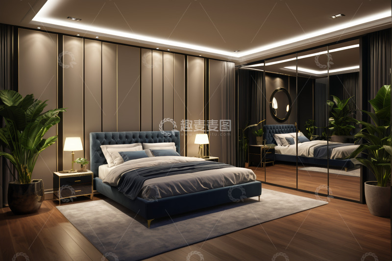 高清大图下载【趣麦麦图】现代风格卧室室内设计