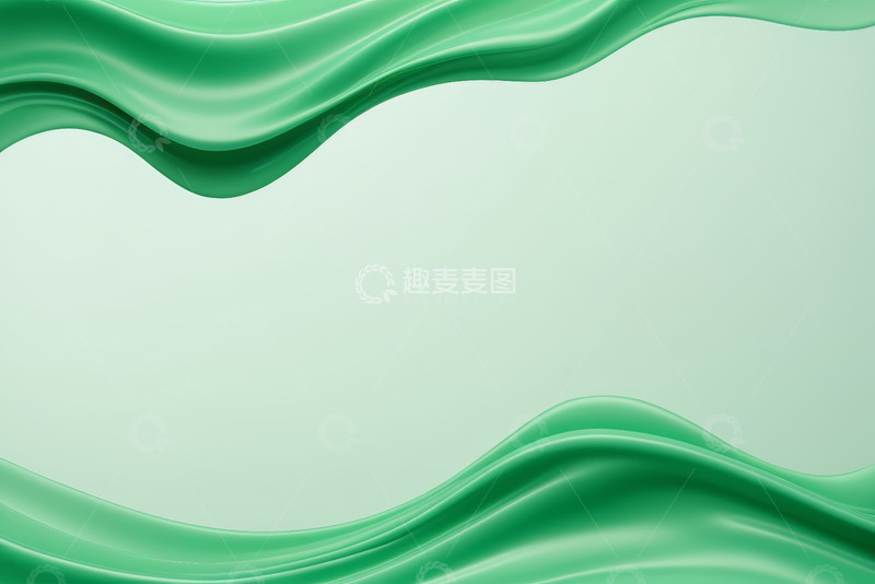 高清大图下载【趣麦麦图】绿色抽象流体背景素材