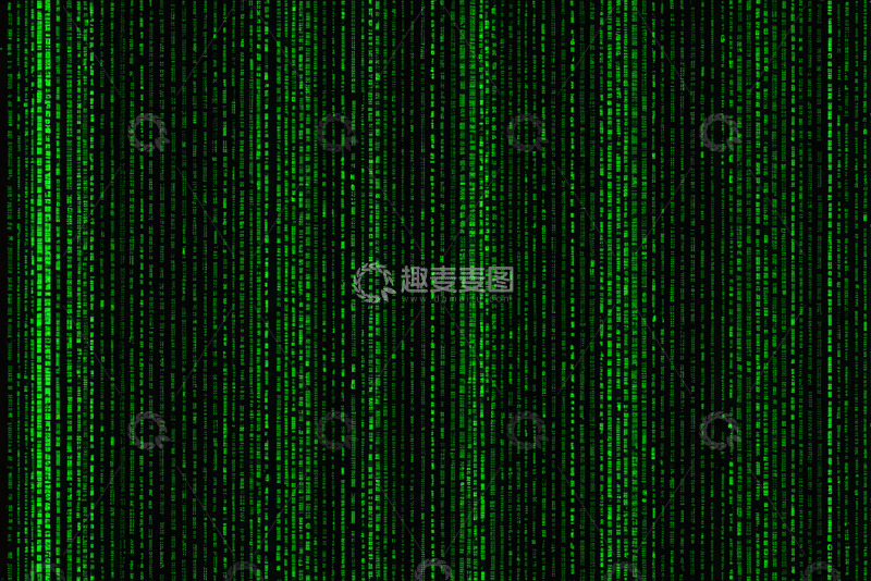 高清大图下载【趣麦麦图】绿色数字代码背景素材