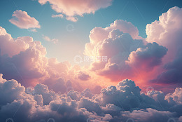 天空中绚丽多彩的云朵