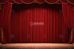 红色幕布舞台场景