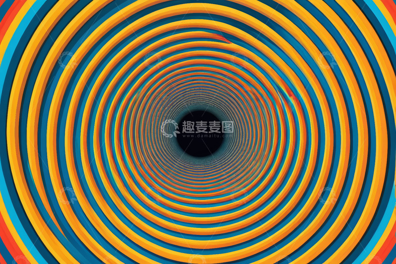 高清大图下载【趣麦麦图】彩色同心圆抽象背景图案