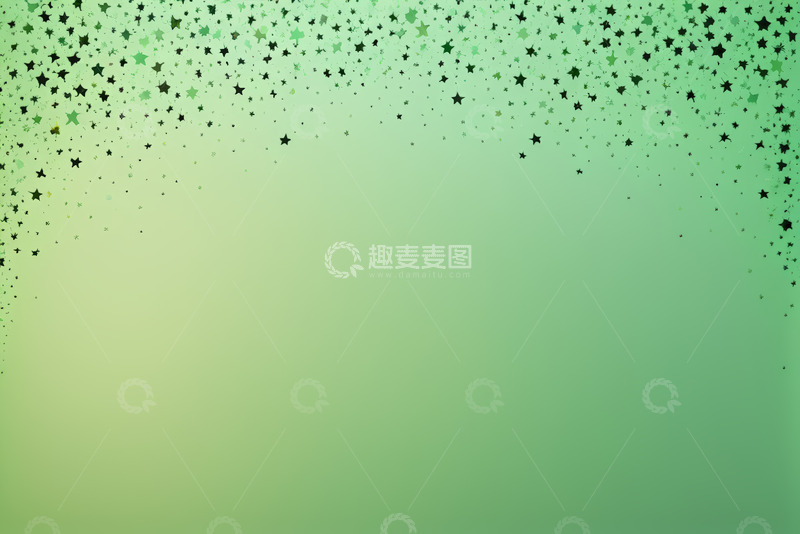 高清大图下载【趣麦麦图】绿色背景星星装饰图案