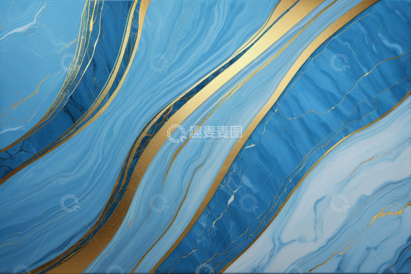 高清大图下载【趣麦麦图】蓝金色艺术纹理背景素材