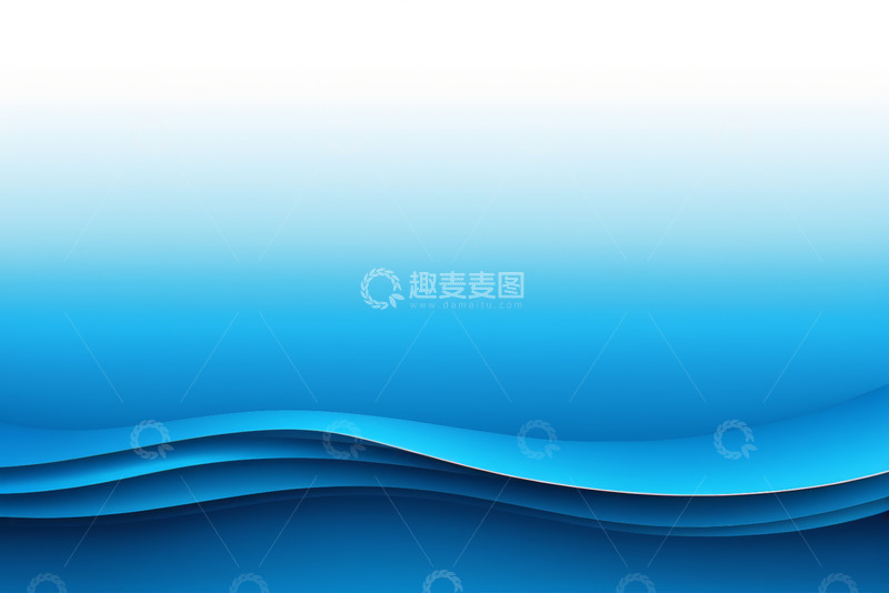 高清大图下载【趣麦麦图】蓝色渐变波浪背景素材