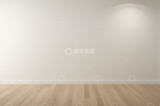 室内空白墙面与木地板场景