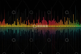 彩色音频波形图