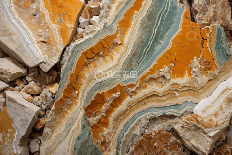 高清大图下载【趣麦麦图】多彩纹理岩石特写