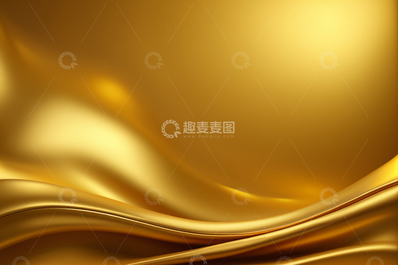 高清大图下载【趣麦麦图】金色流动质感背景素材