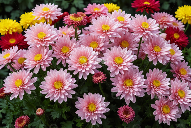 高清大图下载【趣麦麦图】多彩菊花花卉特写