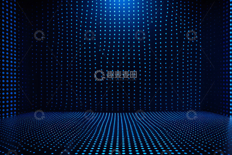 高清大图下载【趣麦麦图】蓝色发光抽象背景素材