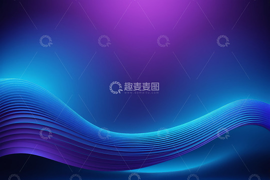 蓝紫色渐变抽象波浪背景