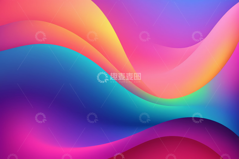 高清大图下载【趣麦麦图】多彩渐变抽象背景