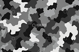黑白灰迷彩图案背景