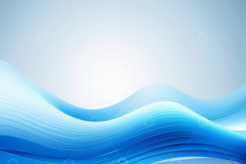 高清大图下载【趣麦麦图】蓝色抽象波浪背景