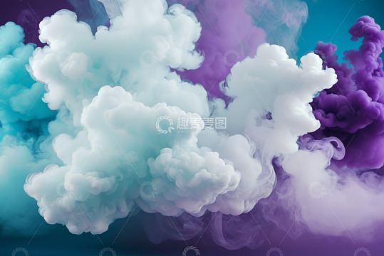 彩色烟雾弥漫背景素材