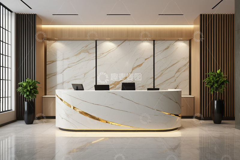 高清大图下载【趣麦麦图】现代风格商务办公前台