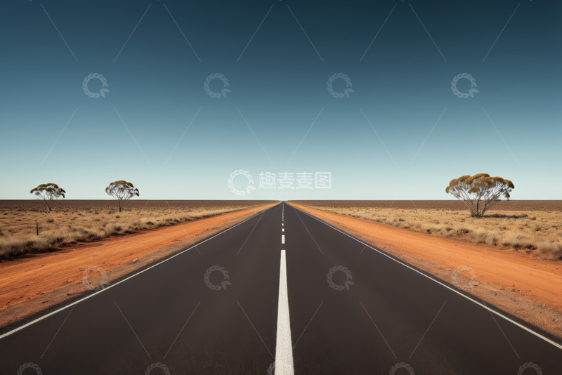 高清大图下载【趣麦麦图】沙漠公路自然风光