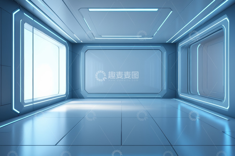 高清大图下载【趣麦麦图】科幻风格未来感室内空间
