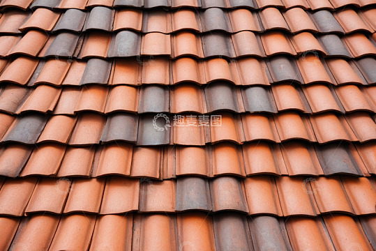 屋顶陶瓦特写素材