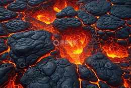 火山熔岩地表景象