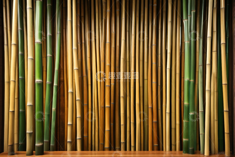 高清大图下载【趣麦麦图】-竖直排列的竹子背景素材
