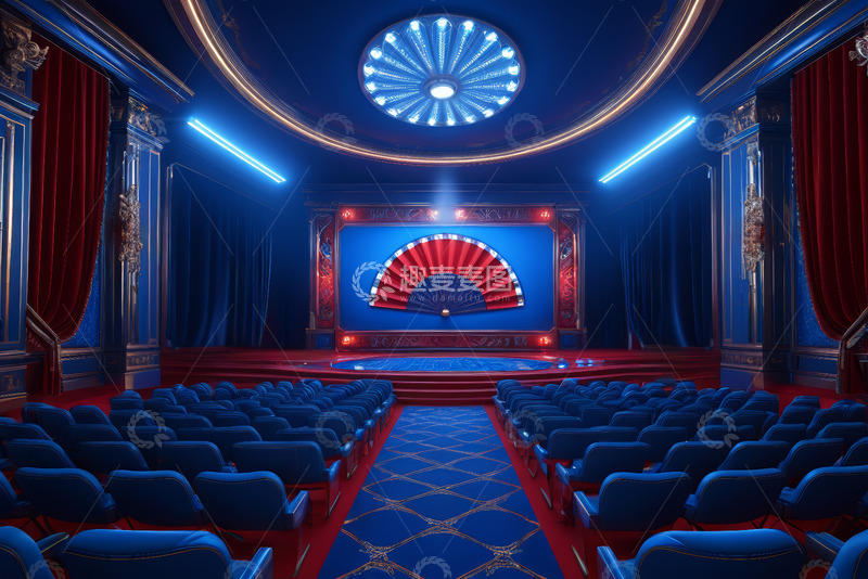 高清大图下载【趣麦麦图】剧院舞台及观众席场景