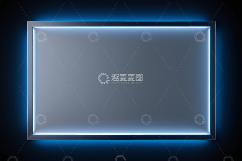 高清大图下载【趣麦麦图】发光现代矩形背景素材