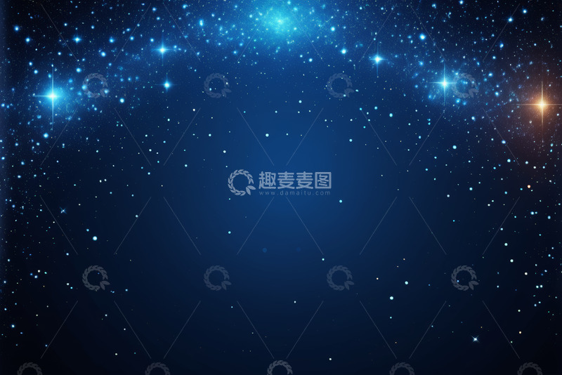 高清大图下载【趣麦麦图】蓝色星空背景素材