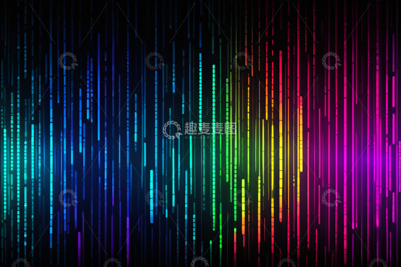 高清大图下载【趣麦麦图】彩色发光抽象背景