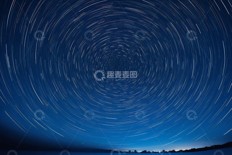 高清大图下载【趣麦麦图】星空星轨夜空全景