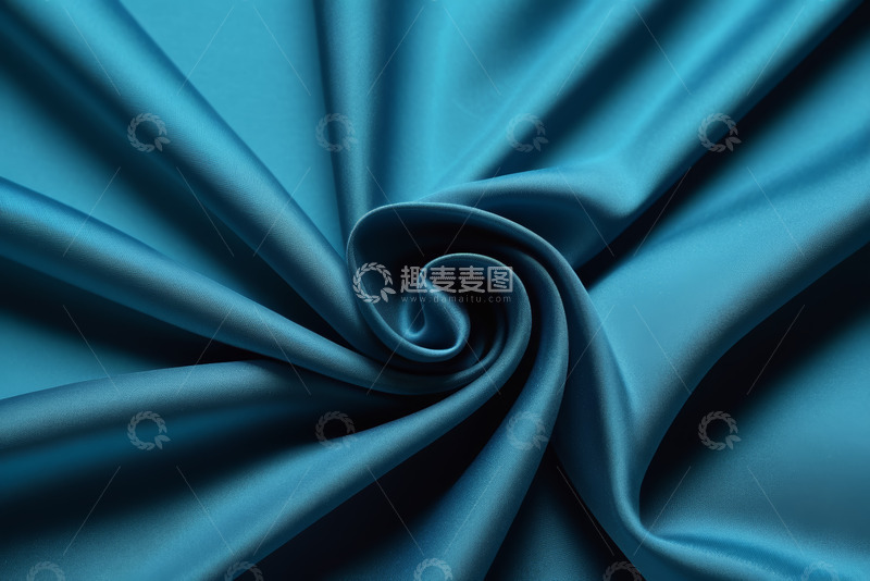 高清大图下载【趣麦麦图】蓝色织物纹理特写
