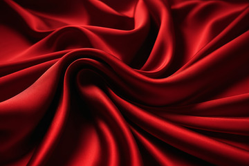 红色丝绸纹理背景