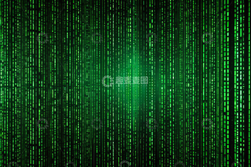 高清大图下载【趣麦麦图】绿色数字代码背景