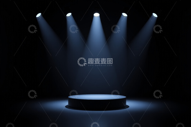 高清大图下载【趣麦麦图】聚光灯下的圆形舞台