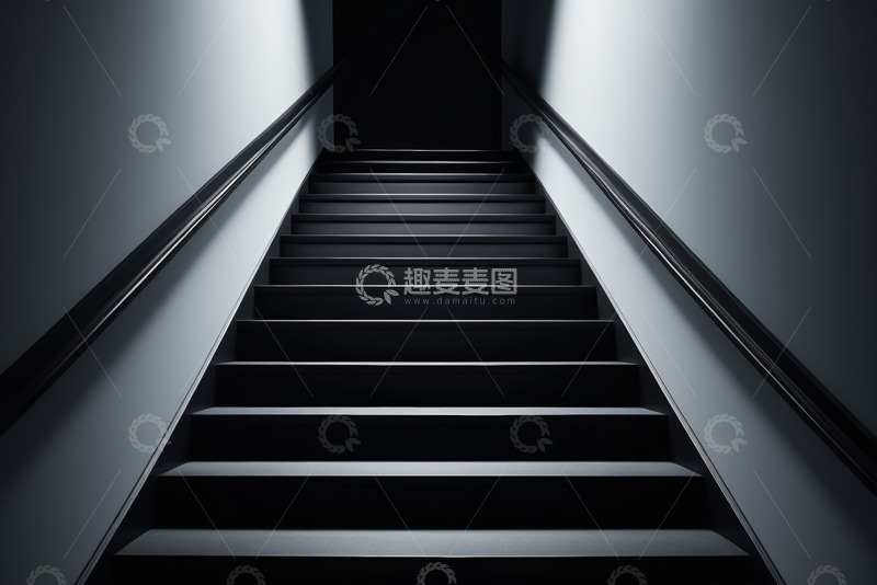 高清大图下载【趣麦麦图】现代建筑内的楼梯通道
