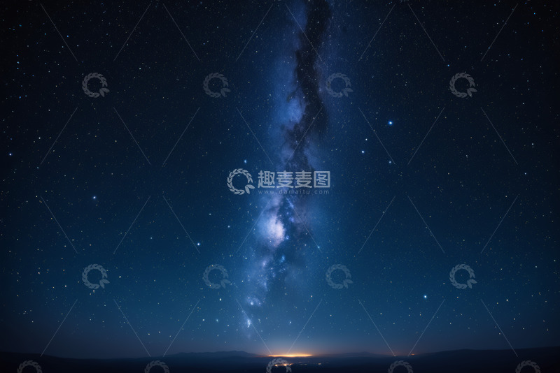 高清大图下载【趣麦麦图】夜空下的银河系星空景象