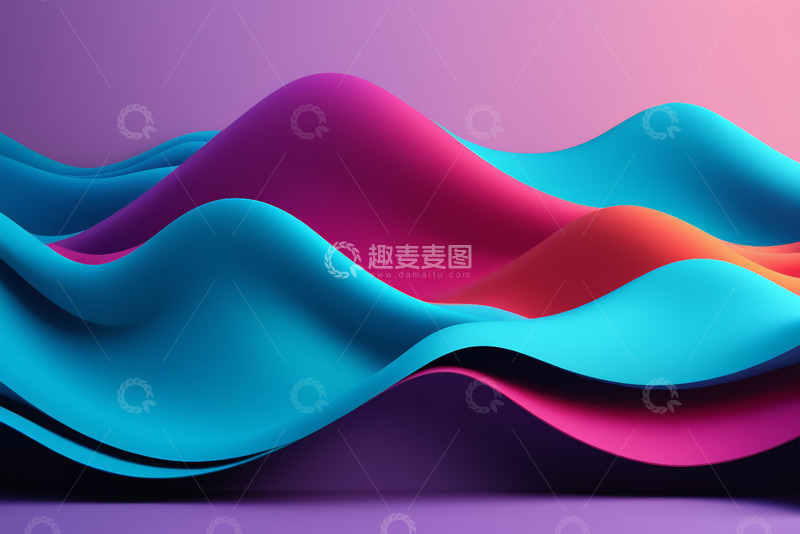 高清大图下载【趣麦麦图】多彩流体抽象背景图案