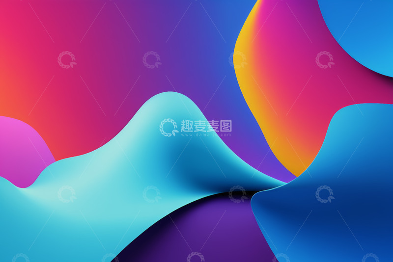 高清大图下载【趣麦麦图】多彩抽象图形背景