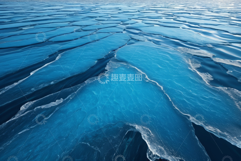 高清大图下载【趣麦麦图】蓝色冰面自然景观