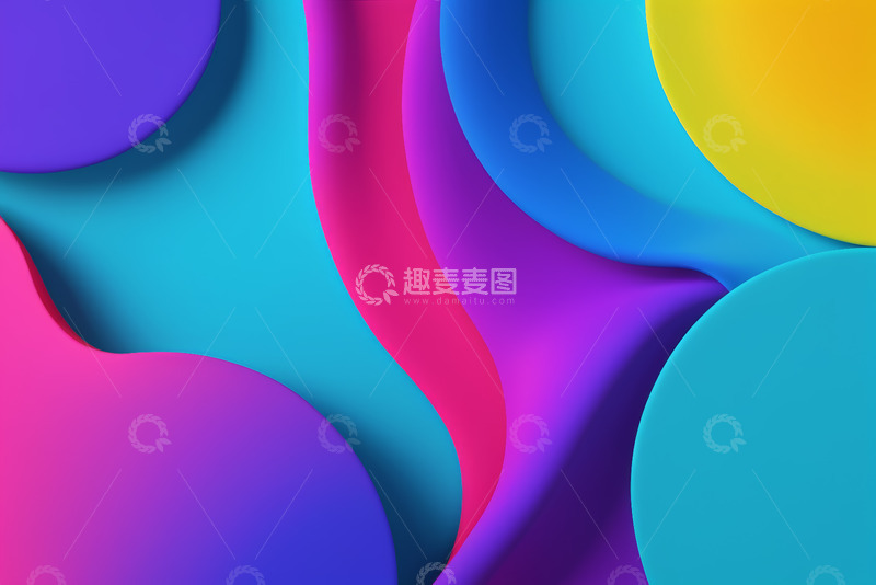 高清大图下载【趣麦麦图】多彩抽象图形背景素材