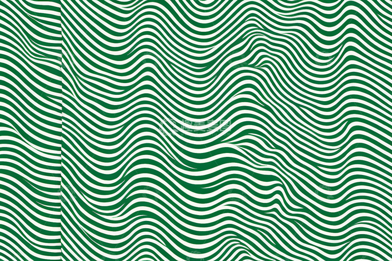 高清大图下载【趣麦麦图】绿白相间波浪线条背景图案