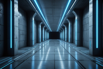 未来感科技风格隧道通道