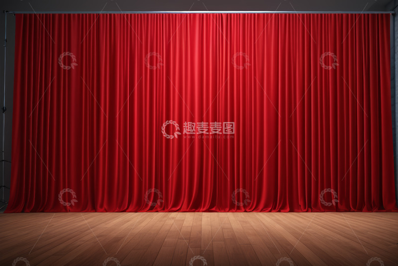 高清大图下载【趣麦麦图】红色幕布舞台背景
