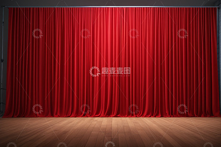 红色幕布舞台背景