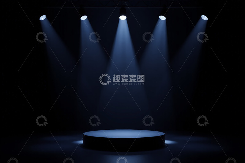 高清大图下载【趣麦麦图】聚光灯下的圆形舞台