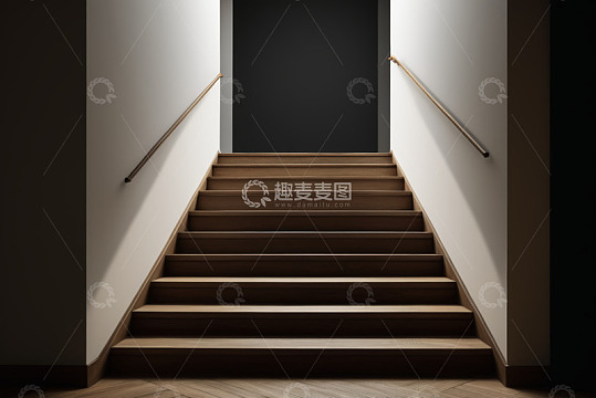 现代风格室内木质楼梯
