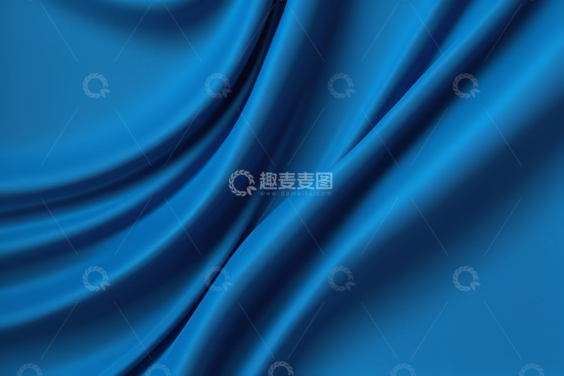 高清大图下载【趣麦麦图】蓝色丝绸布料纹理