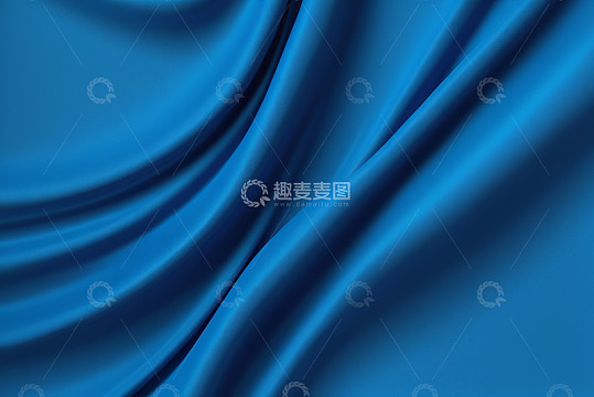 蓝色丝绸布料纹理